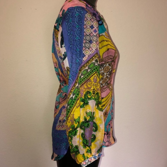 Hale Bob Silk Semi-Sheer Blouse - Picture 4 of 8